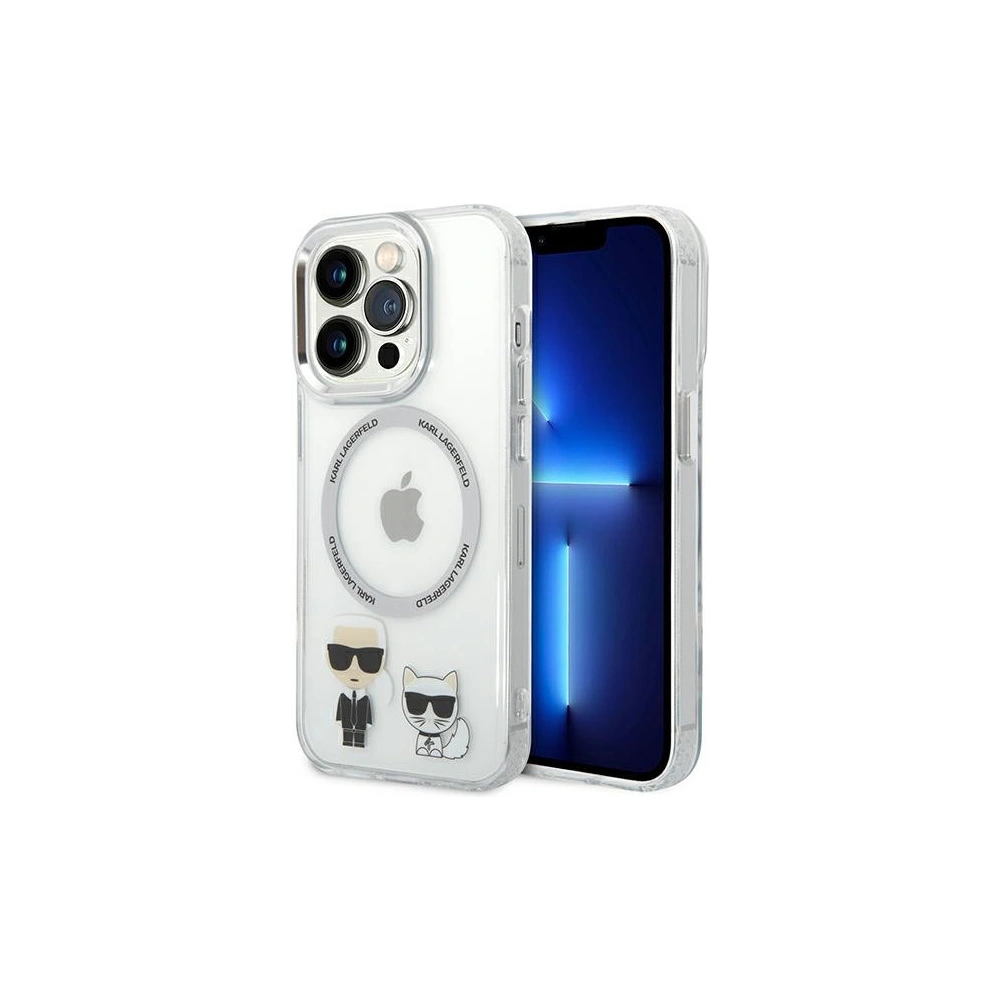 Wholesale Karl Lagerfeld KLHMP14XHKCT Apple iPhone 14 Pro Max hardcase transparent Karl & Choupette Aluminium Magsafe - KLD1089 - {ean13} - Hurt