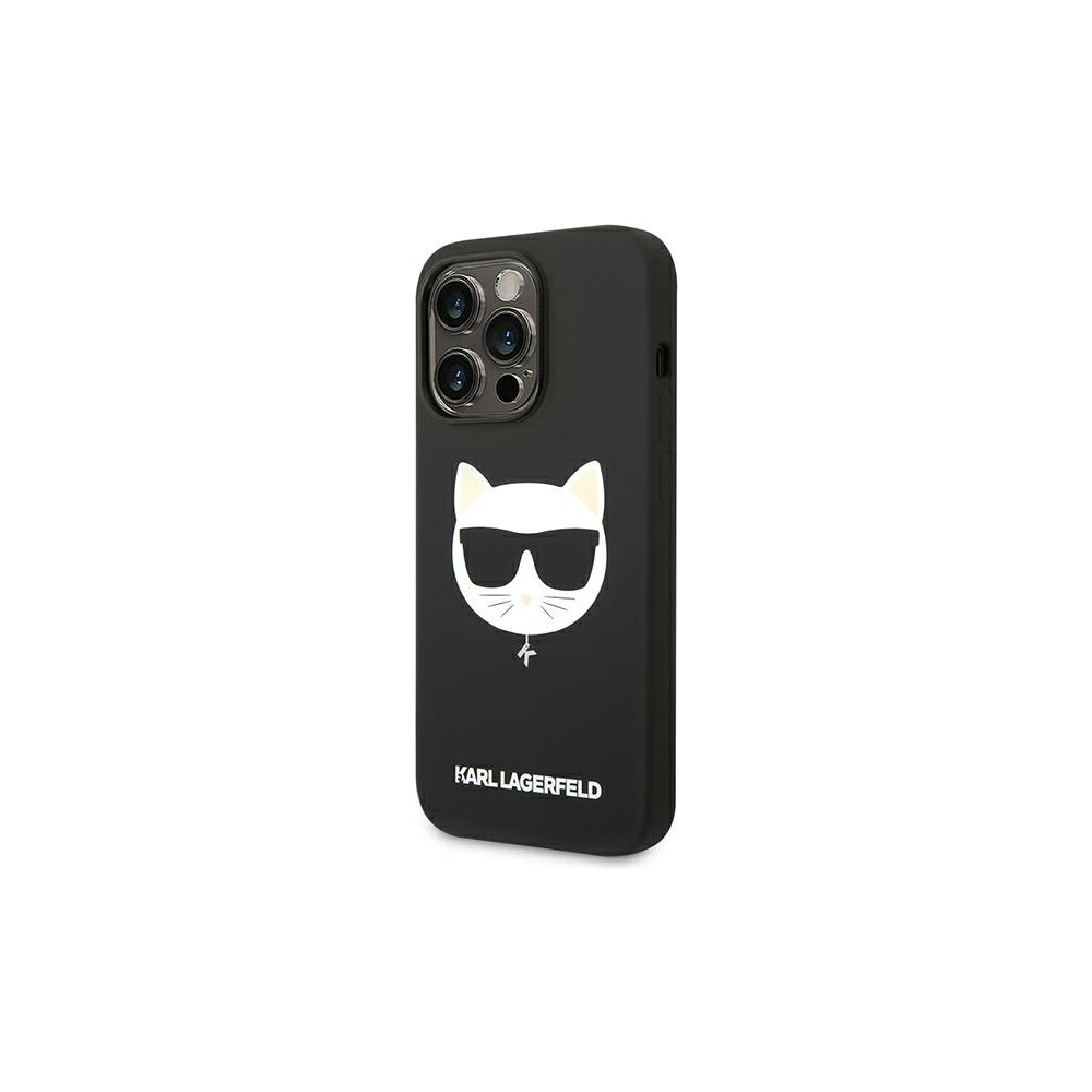 Wholesale Karl Lagerfeld KLHMP14XSLCHBK Apple iPhone 14 Pro Max hardcase black Silicone Choupette Head Magsafe - KLD1090 - {ean13} - Hurt