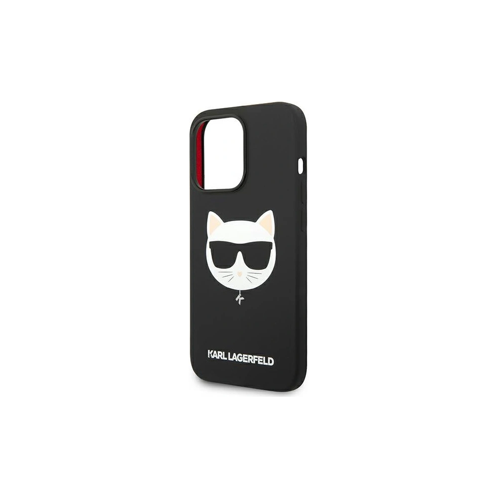 Wholesale Karl Lagerfeld KLHMP14XSLCHBK Apple iPhone 14 Pro Max hardcase black Silicone Choupette Head Magsafe - KLD1090 - {ean13} - Hurt