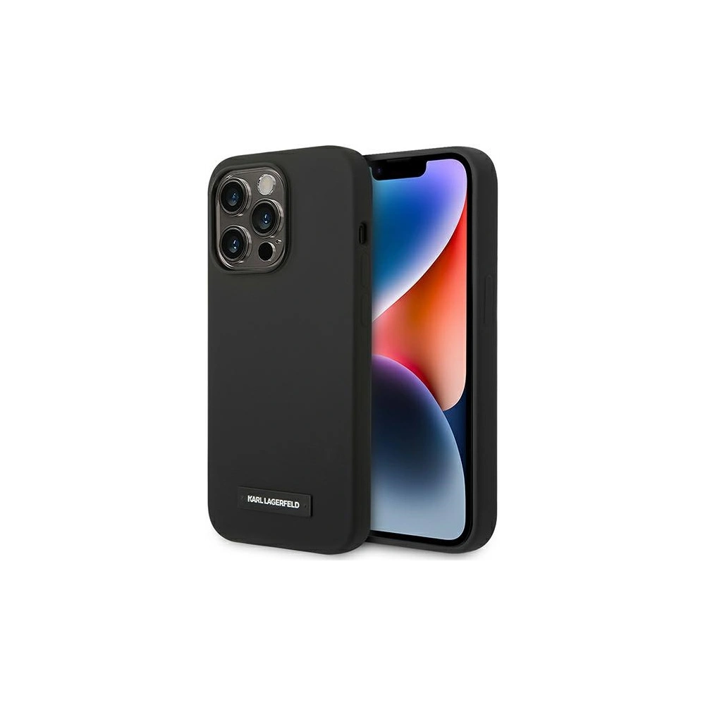 Hurtownia GSM - Etui Karl Lagerfeld KLHMP14XSLMP1K Apple iPhone 14 Pro Max hardcase negru/black Silicone Plaque Magsafe - KLD1091 - {ean13} - Hurt