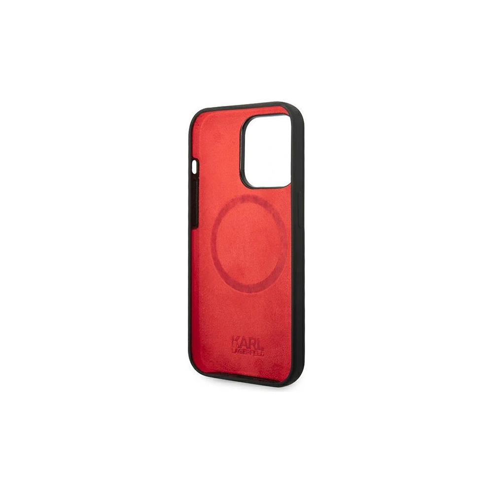Hurtownia GSM - Etui Karl Lagerfeld KLHMP14XSLMP1K Apple iPhone 14 Pro Max hardcase negru/black Silicone Plaque Magsafe - KLD1091 - {ean13} - Hurt