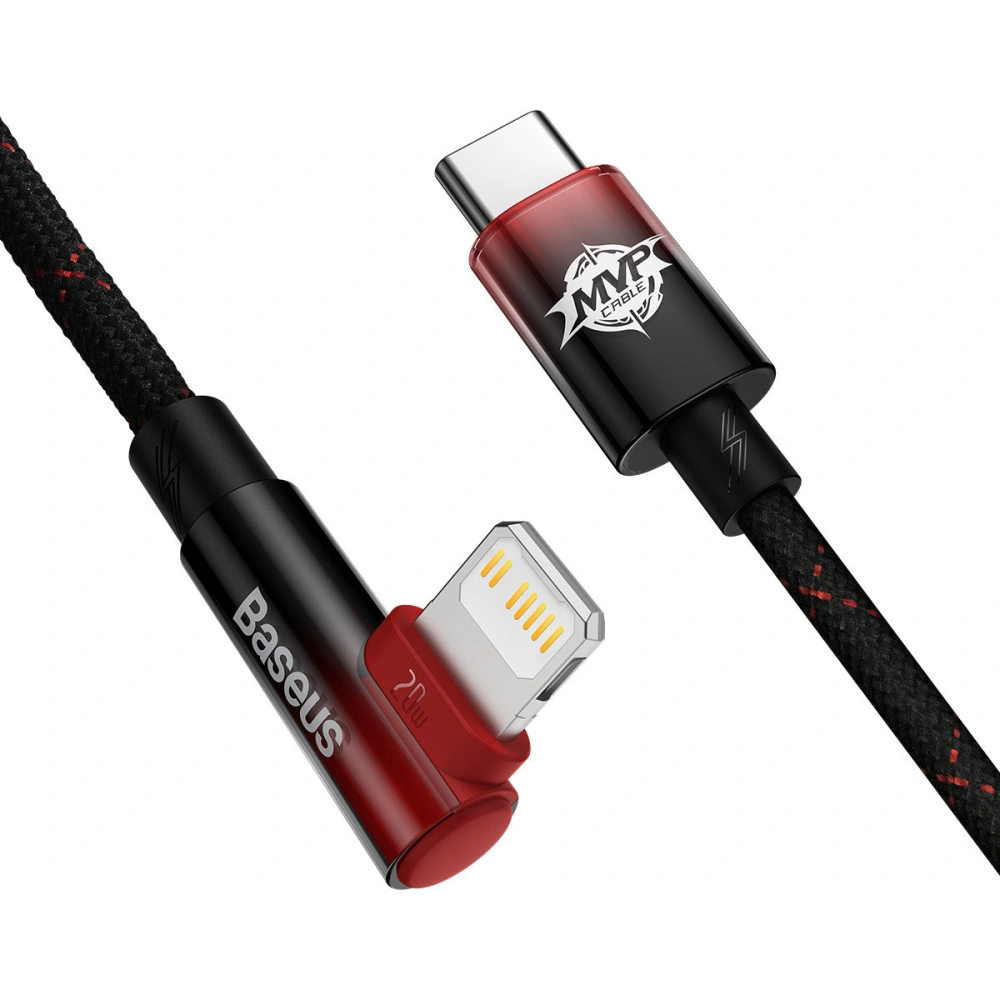 Hurtownia GSM - Kábel szögletes Baseus MVP 2 Elbow USB-C - Lightning PD 2m 20W piros - BSU3576 - {ean13} - Hurt