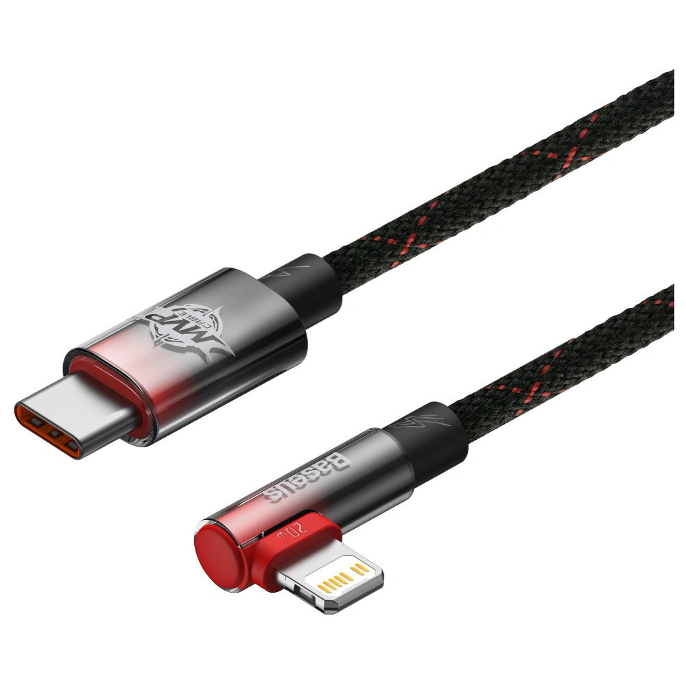Hurtownia GSM - Kábel szögletes Baseus MVP 2 Elbow USB-C - Lightning PD 2m 20W piros - BSU3576 - {ean13} - Hurt