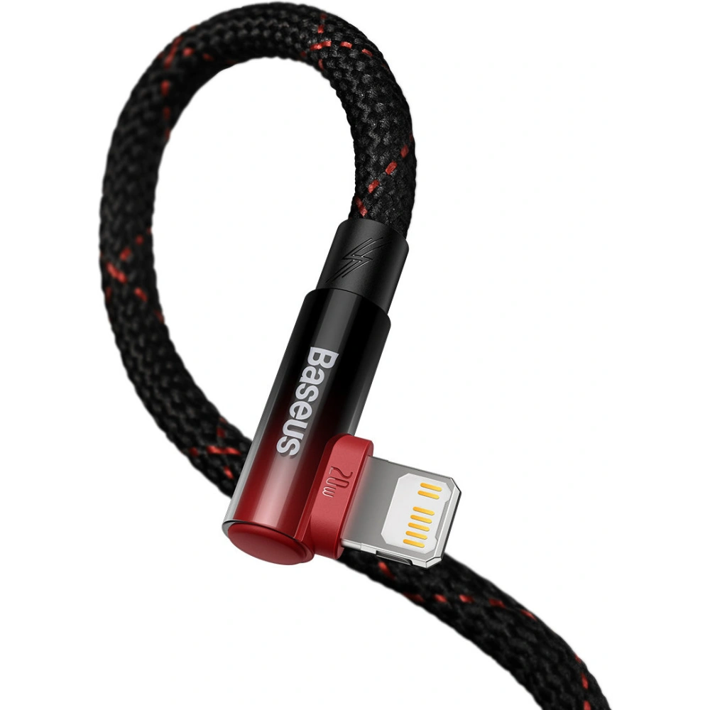 Hurtownia GSM - Kábel szögletes Baseus MVP 2 Elbow USB-C - Lightning PD 2m 20W piros - BSU3576 - {ean13} - Hurt