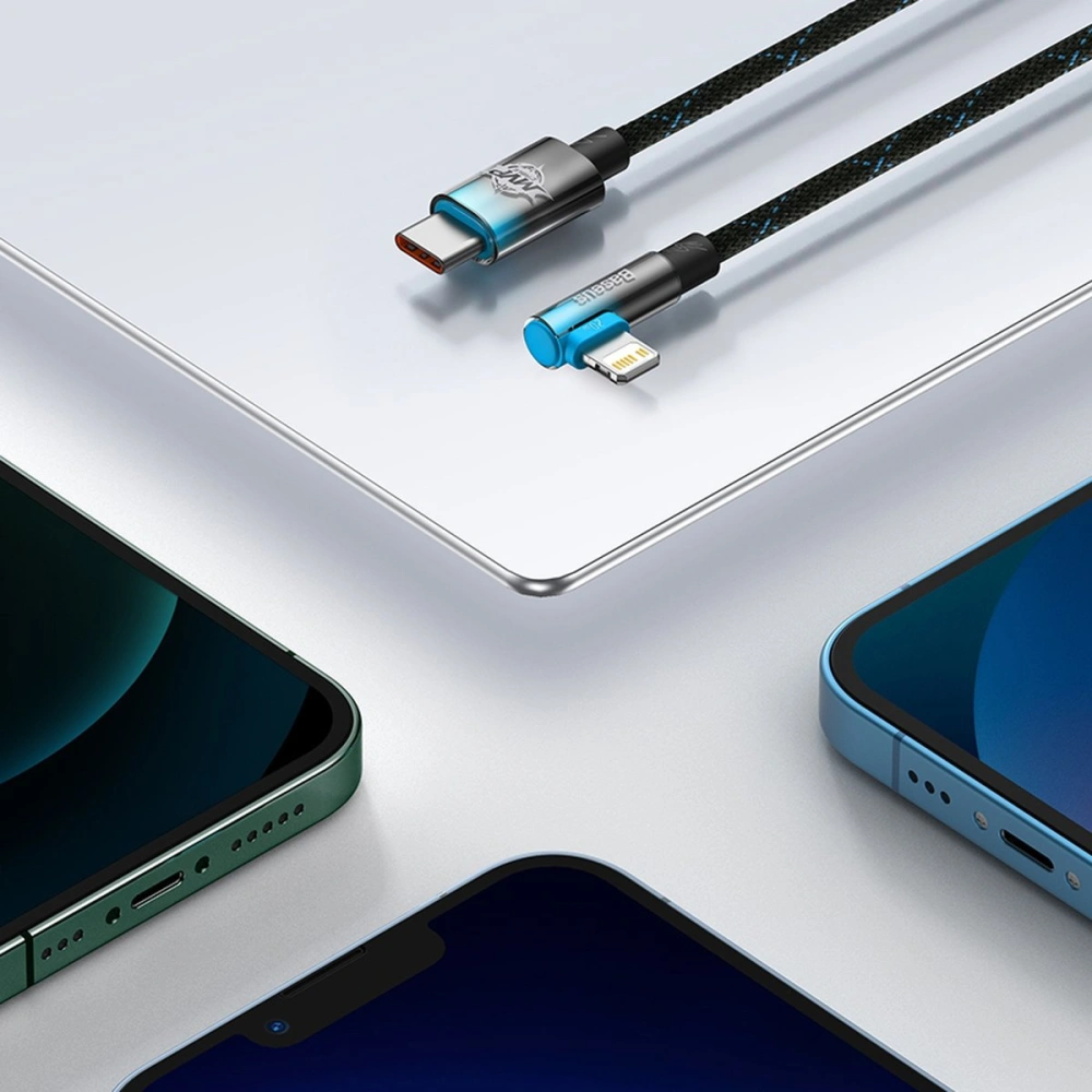 Hurtownia GSM - Kábel szögletes Baseus MVP 2 Elbow USB-C - Lightning PD 2m 20W piros - BSU3576 - {ean13} - Hurt