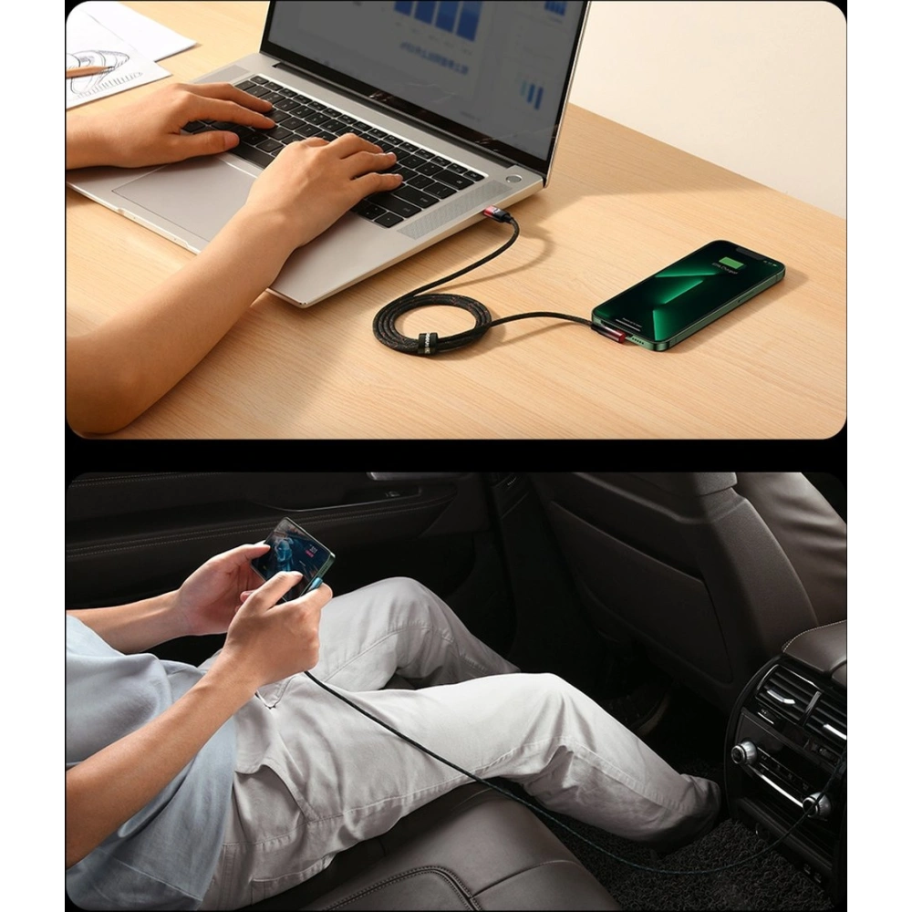 Hurtownia GSM - Kábel szögletes Baseus MVP 2 Elbow USB-C - Lightning PD 2m 20W piros - BSU3576 - {ean13} - Hurt