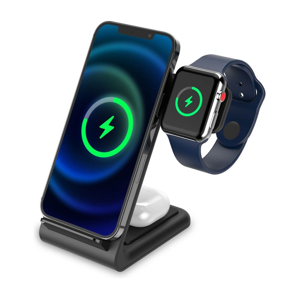 Hurtownia GSM - Bezdrátová nabíječka Tech-Protect QI15W-A20 3in1 Wireless Charger Black - THP1390 - {ean13} - Hurt