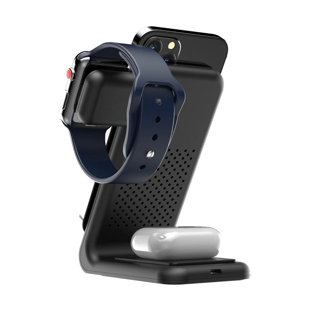 Hurtownia GSM - Bezdrátová nabíječka Tech-Protect QI15W-A20 3in1 Wireless Charger Black - THP1390 - {ean13} - Hurt
