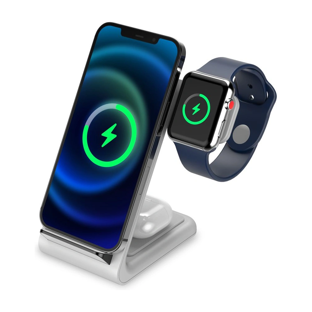 Hurtownia GSM - Kabelloses Ladegerät Tech-Protect QI15W-A20 3in1 Wireless Charger Weiß - THP1391 - {ean13} - Hurt