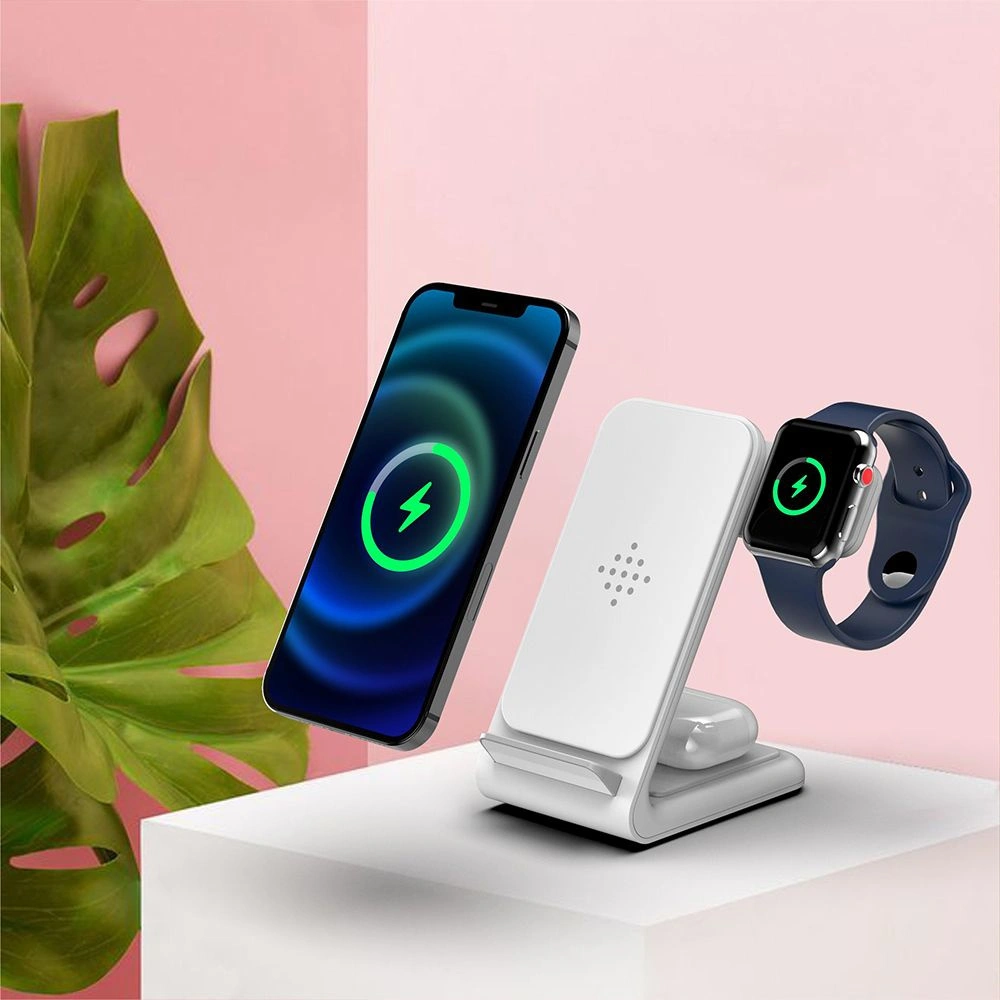Hurtownia GSM - Vezeték nélküli töltő Tech-Protect QI15W-A20 3in1 Vezeték nélküli Töltő Fehér - THP1391 - {ean13} - Hurt