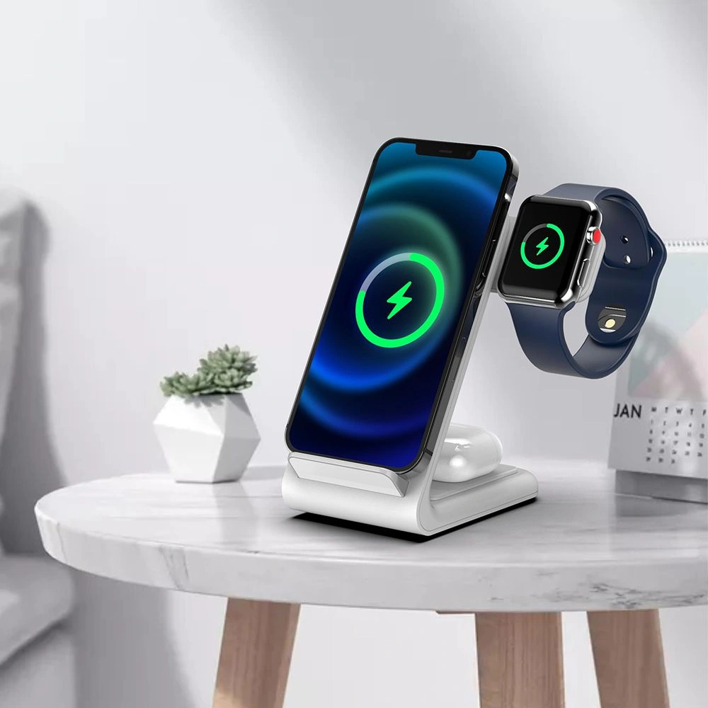 Hurtownia GSM - Vezeték nélküli töltő Tech-Protect QI15W-A20 3in1 Vezeték nélküli Töltő Fehér - THP1391 - {ean13} - Hurt