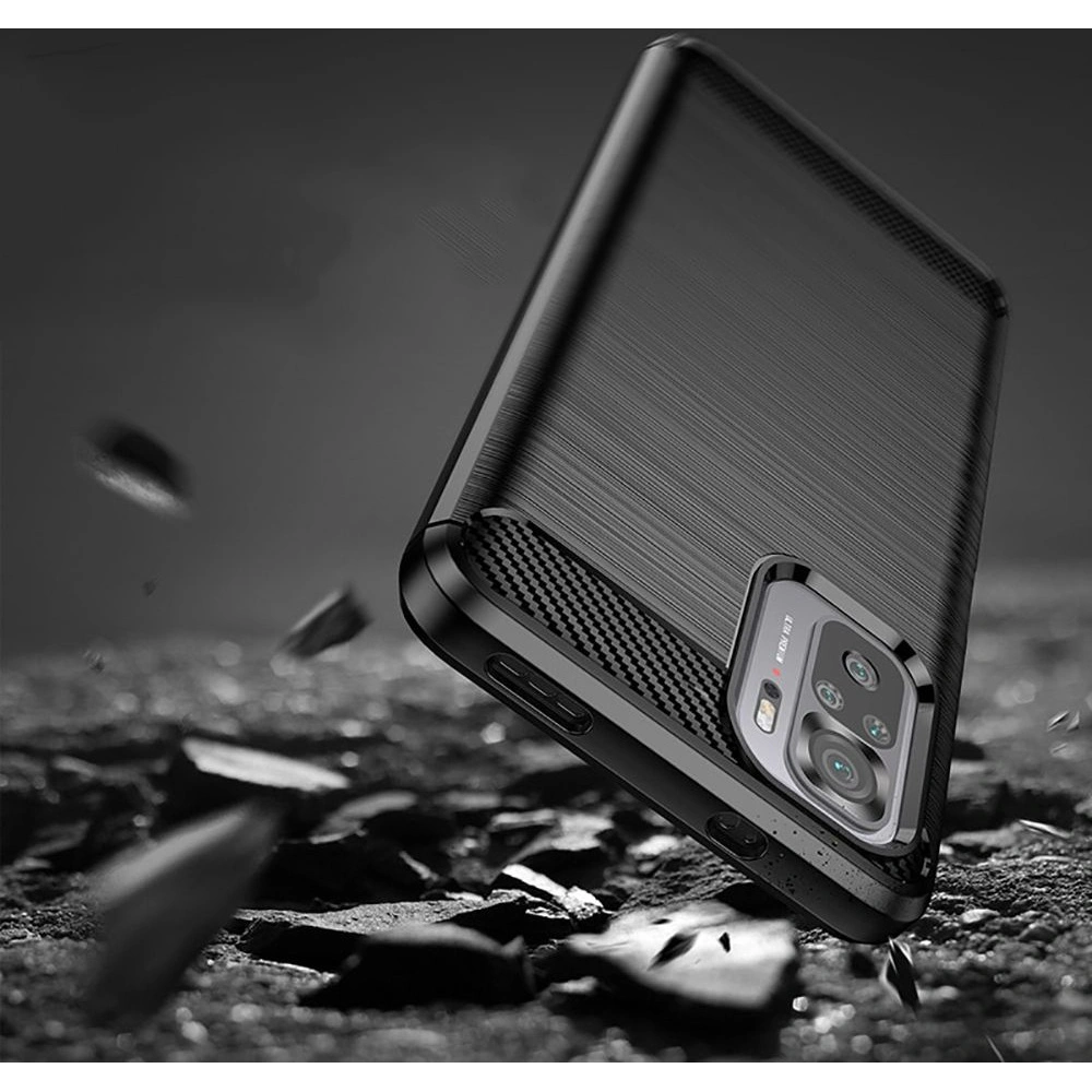 Case Tech-Protect TPUCarbon POCO M5s/Redmi Note 10/10s Schwarz