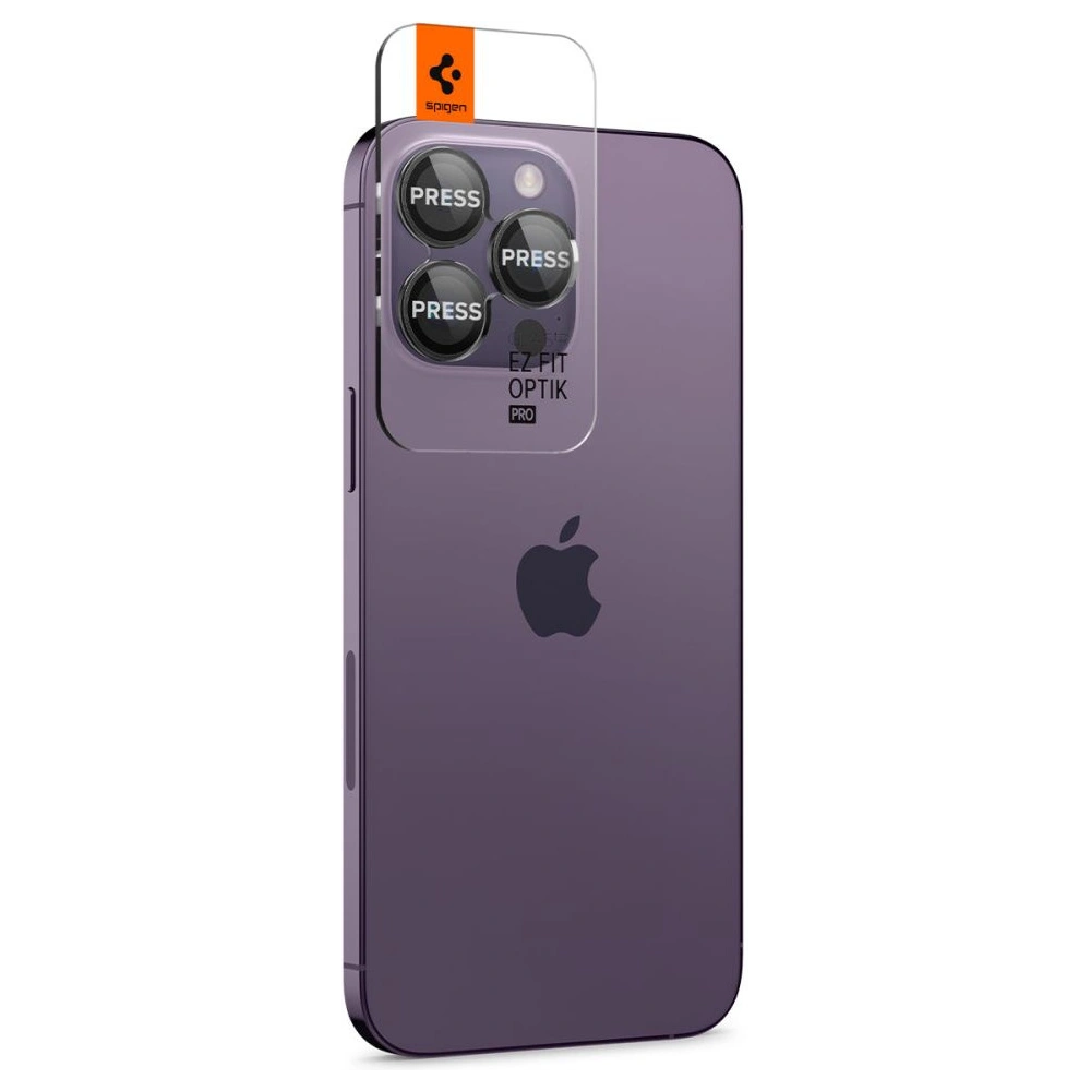 Hurtownia GSM - Sticlă securizată pentru aparat Spigen Optik.tr ez Fit Camera Protector Apple iPhone 14 Pro/14 Pro Max Negru [2 PACK] - SPN2530 - {ean13} - Hurt