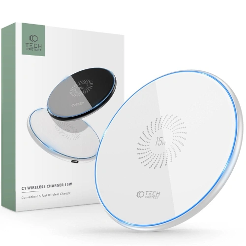 Ładowarka bezprzewodowa Tech-Protect QI15W-C1 Wireless Charger 15W White