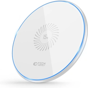Hurtownia GSM - Vezeték nélküli töltő Tech-Protect QI15W-C1 Wireless Charger 15W Fehér - THP1414 - {ean13} - Hurt