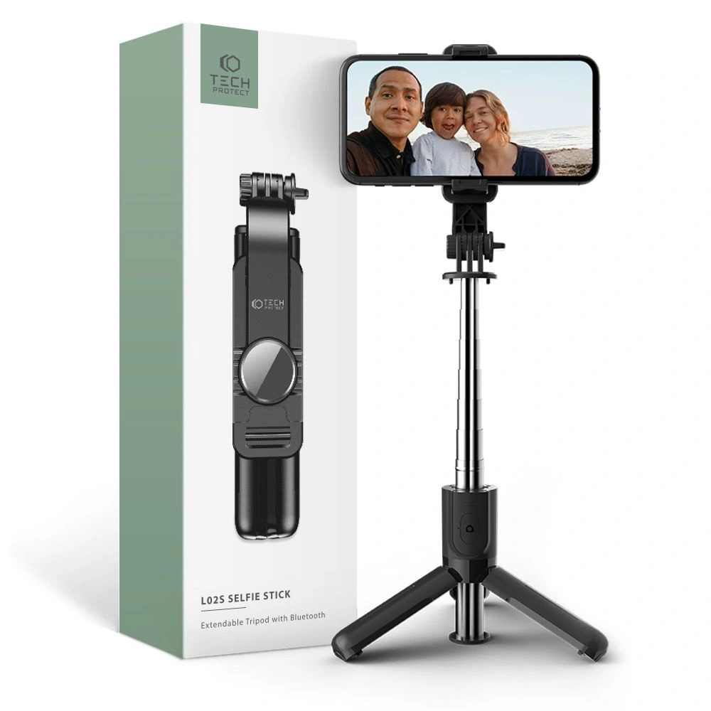 Hurtownia GSM - Selfie bot Tech-Protect L02S Vezeték nélküli Selfie Bot Tripod Fekete - THP1417 - {ean13} - Hurt