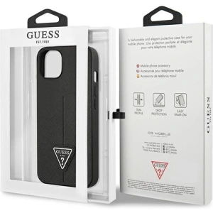 Hurtownia GSM - Etui Guess GUHCP13SPSATLK Apple iPhone 13 mini fekete/black hardcase Saffiano Triangle Logo - GUE2068 - {ean13} - Hurt