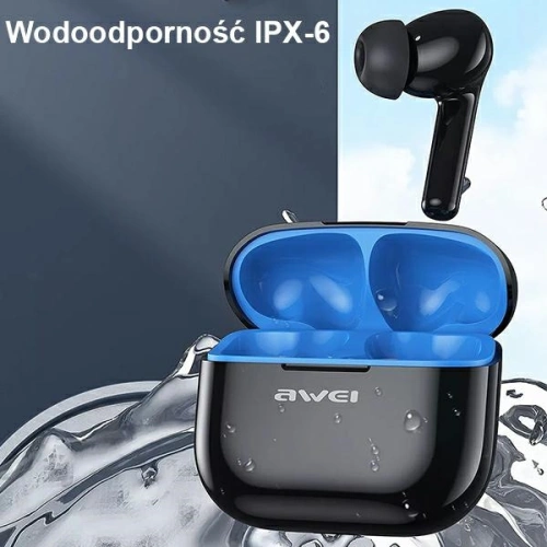 Słuchawki TWS AWEI T1 Pro Bluetooth 5.3 + stacja dokująca czarny/black