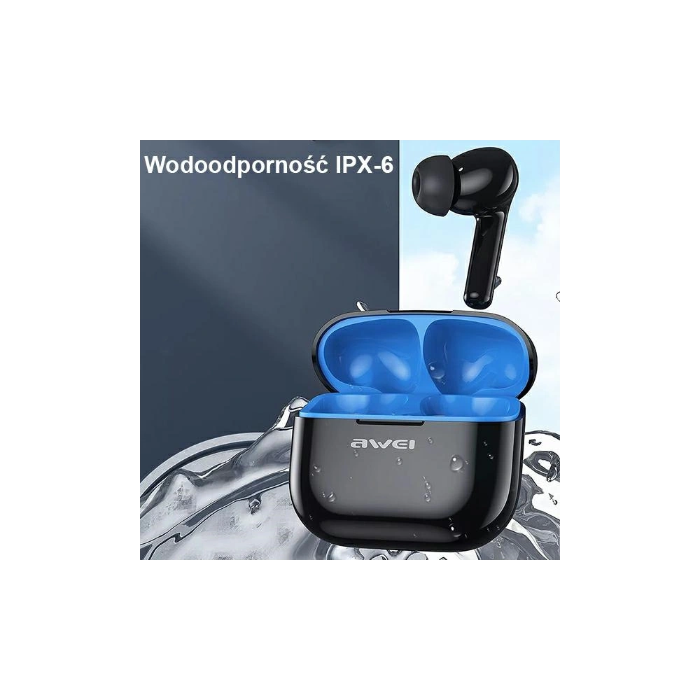 Hurtownia GSM - Sluchátka TWS AWEI T1 Pro Bluetooth 5.3 + dokovací stanice černá/black - AWEI113 - {ean13} - Hurt