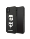 Etui Karl Lagerfeld KLHCN61SAKICKCBK Apple iPhone 11 negru/black hardcase Saffiano Ikonik Karl&Choupette Head