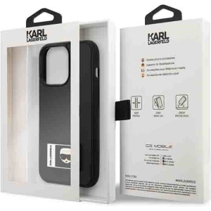 Etui Karl Lagerfeld KLHCP13L3DKPK Apple iPhone 13 Pro czarny/black hardcase Ikonik Patch