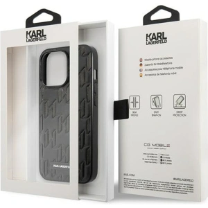 Etui Karl Lagerfeld KLHCP13LMNMP1K Apple iPhone 13 Pro hardcase czarny/black Monogram Plaque