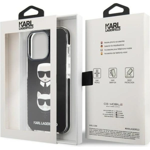 Etui Karl Lagerfeld KLHCP13LTPE2TK Apple iPhone 13 Pro hardcase czarny/black Karl&Choupette Head