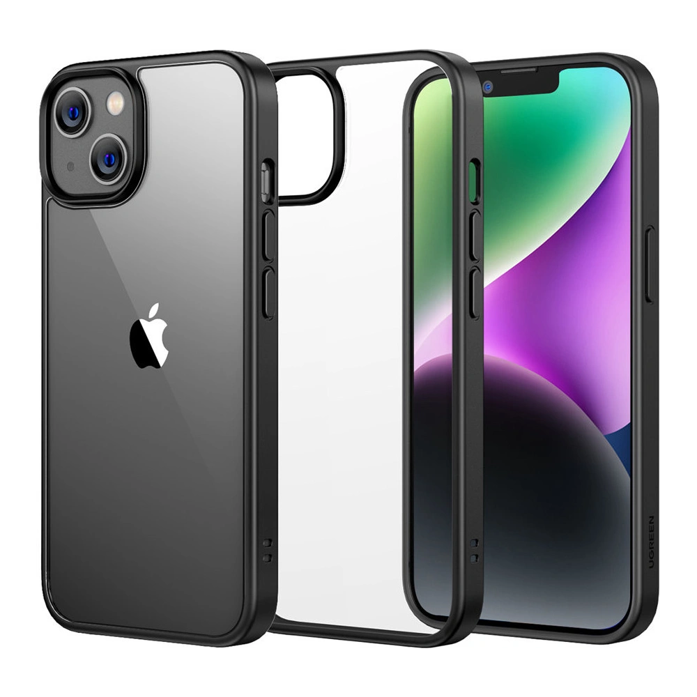Hurtownia GSM - UGREEN LP622 Elegáns Átlátszó Fejlett Védőtok Apple iPhone 14 Plus / 15 Plus fekete - UGR1395 - {ean13} - Hurt