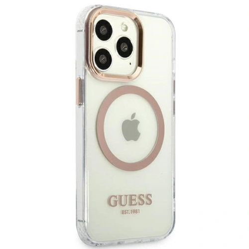 Etui Guess GUHMP13XHTRMD Apple iPhone 13 Pro Max złoty/gold hard case Metal Outline Magsafe