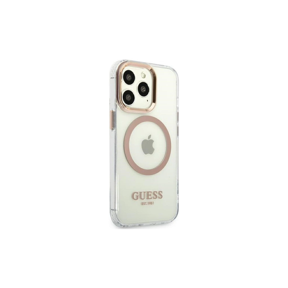 Hurtownia GSM - Etui Guess GUHMP13XHTRMD Apple iPhone 13 Pro Max złoty/gold hard case Metal Outline Magsafe - GUE2079 - {ean13} - Hurt
