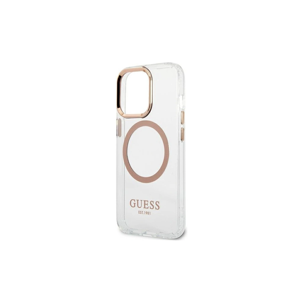 Hurtownia GSM - Etui Guess GUHMP13XHTRMD Apple iPhone 13 Pro Max złoty/gold hard case Metal Outline Magsafe - GUE2079 - {ean13} - Hurt