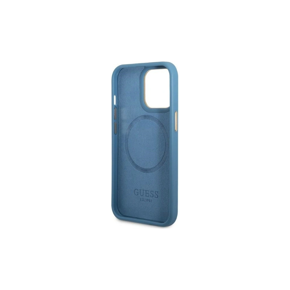 Hurtownia GSM - Etui Guess GUHMP13XU4GPRB Apple iPhone 13 Pro Max albastru/blue hard case 4G Logo Plate MagSafe - GUE2080 - {ean13} - Hurt