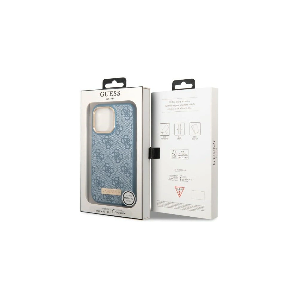 Hurtownia GSM - Etui Guess GUHMP13XU4GPRB Apple iPhone 13 Pro Max albastru/blue hard case 4G Logo Plate MagSafe - GUE2080 - {ean13} - Hurt