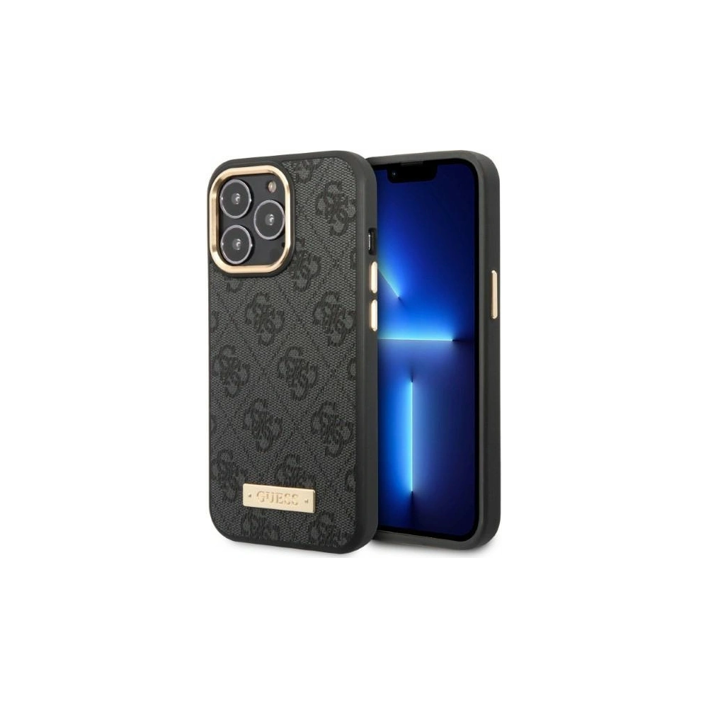 Hurtownia GSM - Etui Guess GUHMP13XU4GPRK Apple iPhone 13 Pro Max černé/black hard case 4G Logo Plate MagSafe - GUE2081 - {ean13} - Hurt