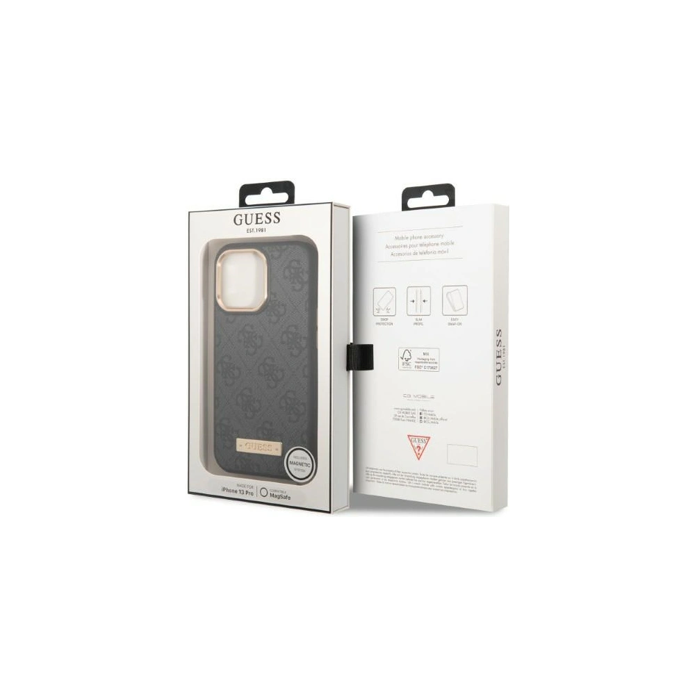 Hurtownia GSM - Etui Guess GUHMP13XU4GPRK Apple iPhone 13 Pro Max czarny/black hard case 4G Logo Plate MagSafe - GUE2081 - {ean13} - Hurt