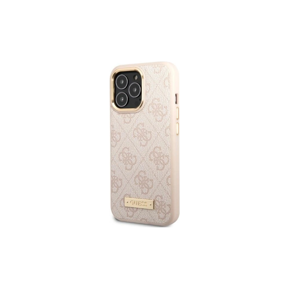 Wholesale Guess GUHMP13XU4GPRP Apple iPhone 13 Pro Max pink hard case 4G Logo Plate MagSafe - GUE2082 - {ean13} - Hurt