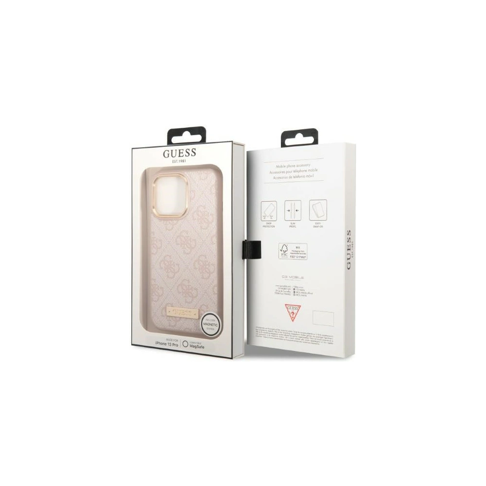Hurtownia GSM - Etui Guess GUHMP13XU4GPRP Apple iPhone 13 Pro Max růžový/pink hard case 4G Logo Plate MagSafe - GUE2082 - {ean13} - Hurt