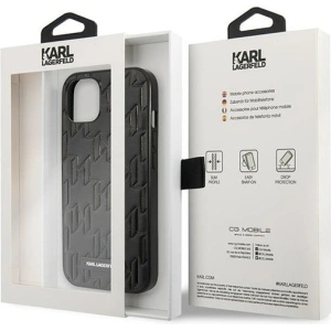 Hurtownia GSM - Etui Karl Lagerfeld KLHCP13SMNMP1K Apple iPhone 13 mini hardcase fekete/black Monogram Plaque - KLD1103 - {ean13} - Hurt