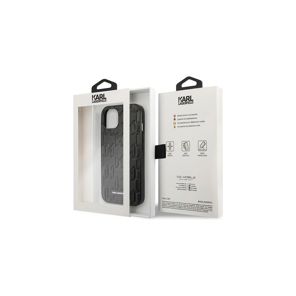 Hurtownia GSM - Etui Karl Lagerfeld KLHCP13SMNMP1K Apple iPhone 13 mini hardcase fekete/black Monogram Plaque - KLD1103 - {ean13} - Hurt