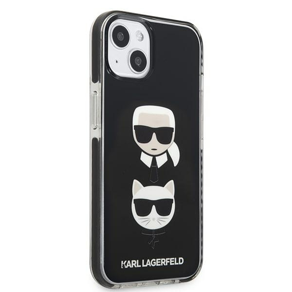 Kryt Karl Lagerfeld KLHCP13STPE2TK Apple iPhone 13 mini hardcase black Karl&Choupette Head