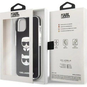 Hurtownia GSM - Etui Karl Lagerfeld KLHCP13STPE2TK Apple iPhone 13 mini kemény tok fekete/black Karl&Choupette Head - KLD1105 - {ean13} - Hurt