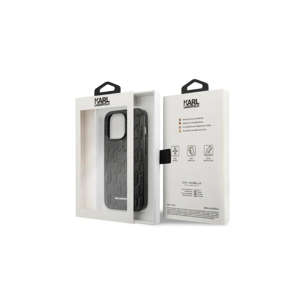 Hurtownia GSM - Etui Karl Lagerfeld KLHCP13XMNMP1K Apple iPhone 13 Pro Max kemény tok fekete/black Monogram Plaque - KLD1107 - {ean13} - Hurt