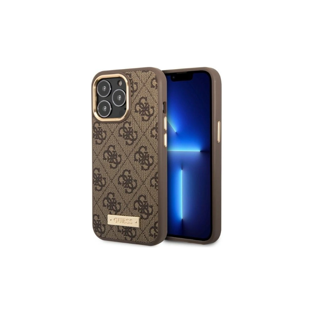 Hurtownia GSM - Etui Guess GUHMP13XU4GPRW Apple iPhone 13 Pro Max maro/brown hard case 4G Logo Plate MagSafe - GUE2083 - {ean13} - Hurt
