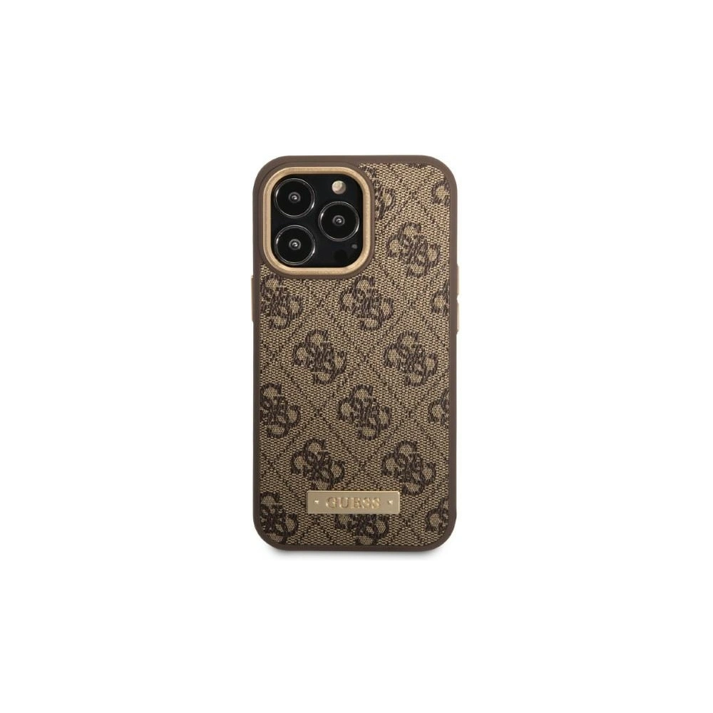 Hurtownia GSM - Etui Guess GUHMP13XU4GPRW Apple iPhone 13 Pro Max maro/brown hard case 4G Logo Plate MagSafe - GUE2083 - {ean13} - Hurt