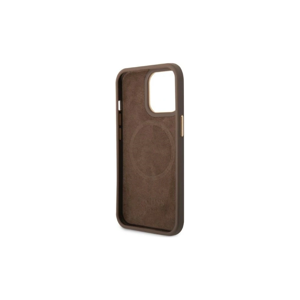 Hurtownia GSM - Etui Guess GUHMP13XU4GPRW Apple iPhone 13 Pro Max maro/brown hard case 4G Logo Plate MagSafe - GUE2083 - {ean13} - Hurt