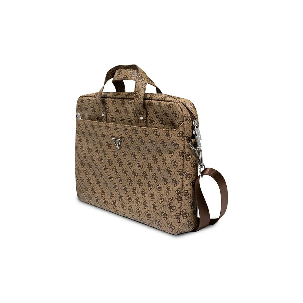 Hurtownia GSM - Torba Guess GUCB15P4TW 16 palců hnědá/brown Saffiano 4G Hot Stamp Triangle Logo - GUE2087 - {ean13} - Hurt