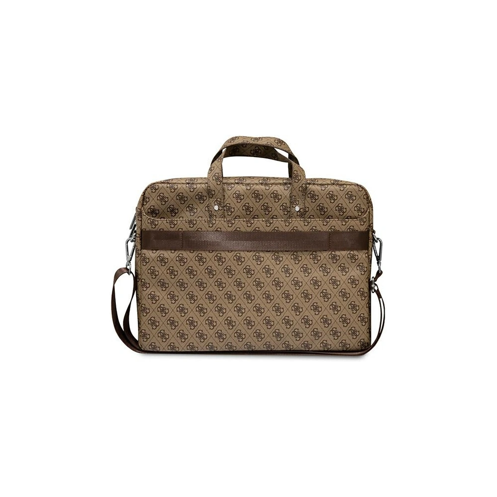 Hurtownia GSM - Torba Guess GUCB15P4TW 16 palců hnědá/brown Saffiano 4G Hot Stamp Triangle Logo - GUE2087 - {ean13} - Hurt