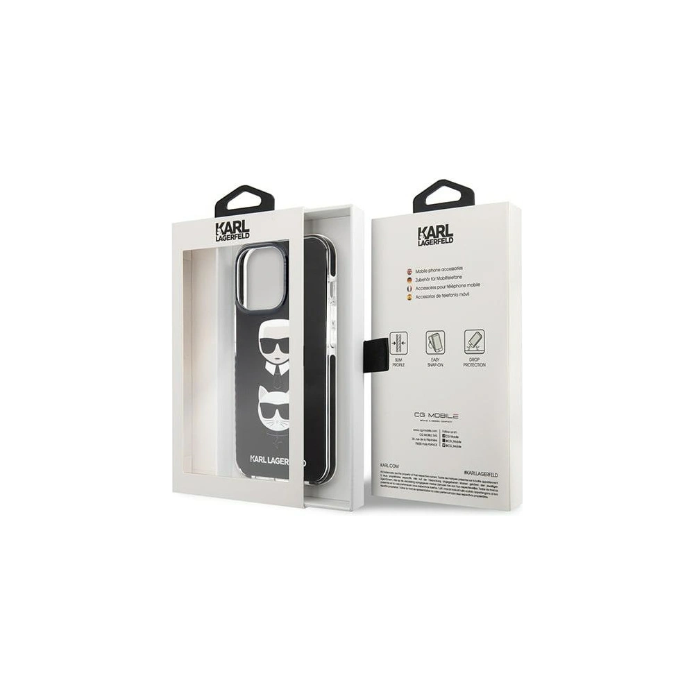 Wholesale Karl Lagerfeld KLHCP13XTPE2TK Apple iPhone 13 Pro Max hardcase black Karl&Choupette Head - KLD1109 - {ean13} - Hurt