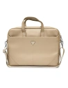 Taška Guess GUCB15PSATLE 16 palců béžová/beige Saffiano Hot Stamp Triangle Logo