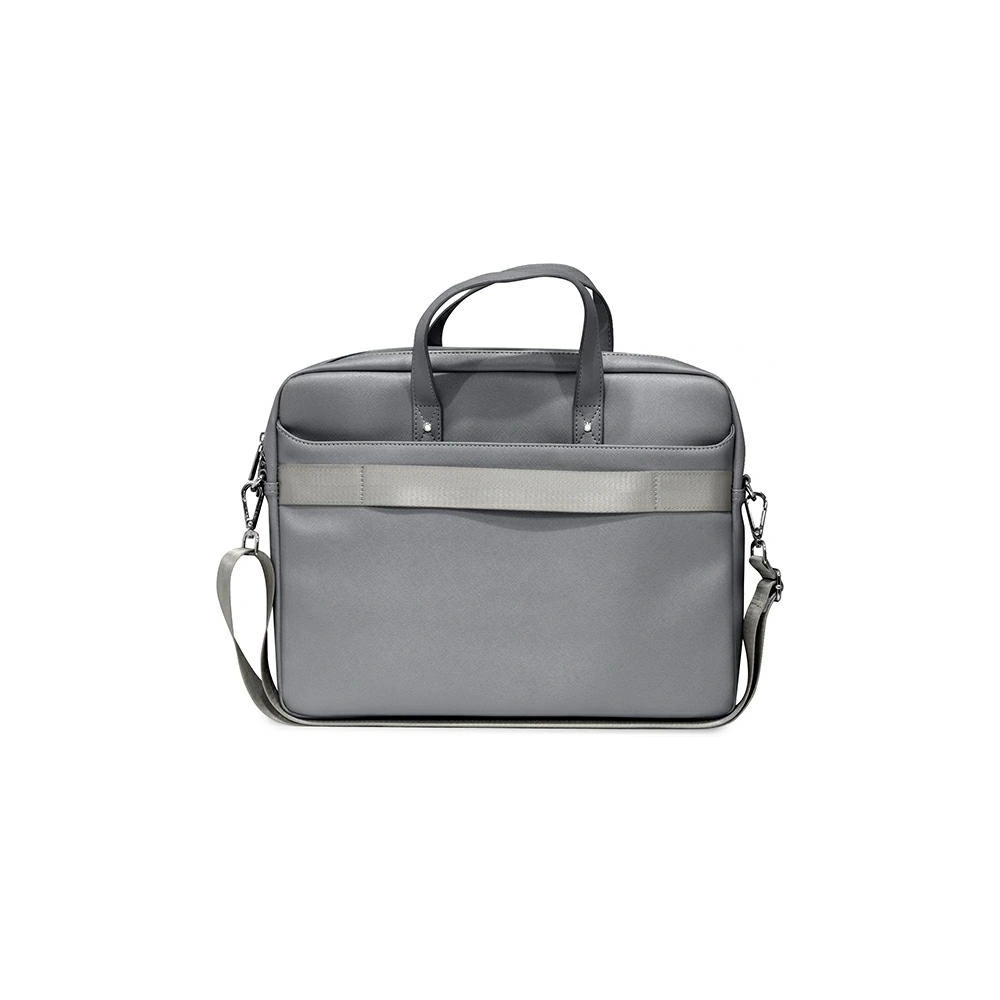 Hurtownia GSM - Torba Guess GUCB15PSATLG 16 palců stříbrná/silver Saffiano Hot Stamp Triangle Logo - GUE2089 - {ean13} - Hurt